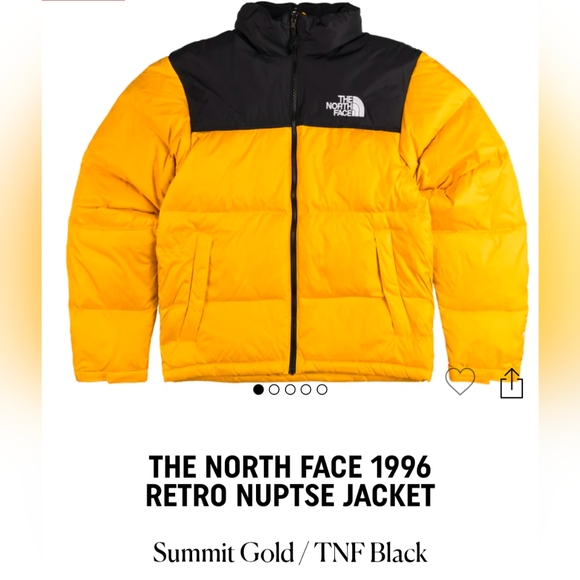 The North Face Other - Vintage The North Face 1996 Retro Nuptse Black 🖤 and Yellow 💛 2X